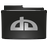 Folder Black Deviant Icon 48x48 png